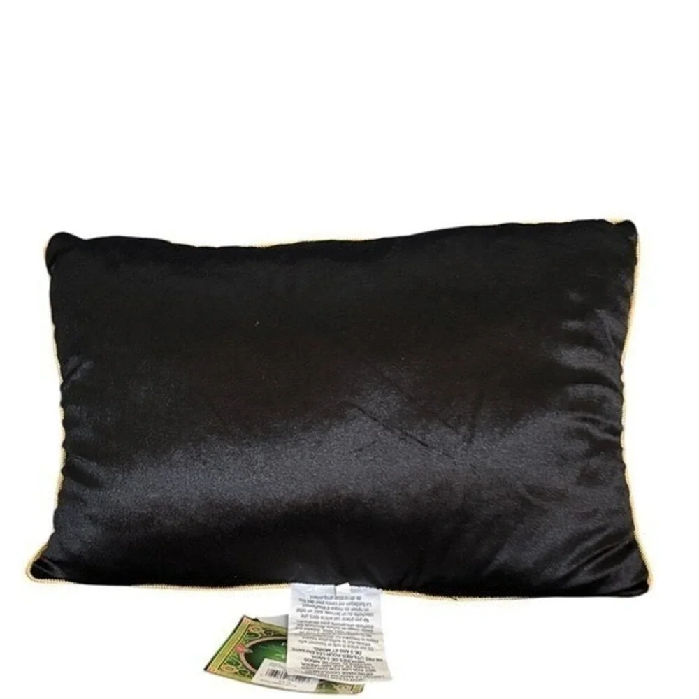 Wicked The Movie Key Black Green Velour Decorative Throw Pillow 11